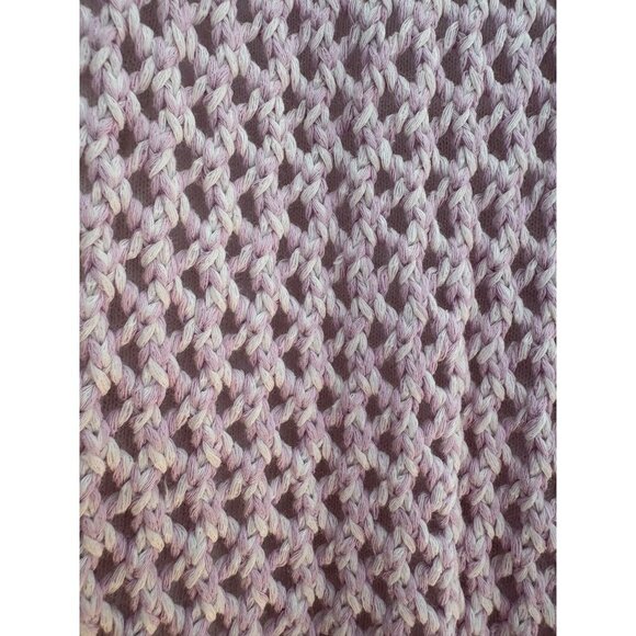 AQUA NWT Marled Crochet Boho Sleeveless Mini Dress in Lavender Purple Size XS - Picture 10 of 13